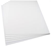 Plasticard 6 Large Sheets of 0.75mm (0.030 inch) Matt White Styrene, Plastic Sheet Size A3+ 325mm x 440mm 30Thou