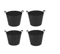 PlasticForte 4x 25L Black Flexi Tub
