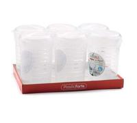 PlasticForte Plastic Party Garden Water Juice Jug Pitcher with Lid Transparent Outdoor Measure (Clear, 2L)