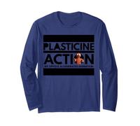 Plasticine Action Official We Oppose AI Generated Animation Long Sleeve T-Shirt