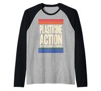 Plasticine Action Support Human Artists Stop Motion Animator Raglan Baseball Tee