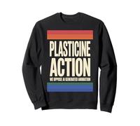 Plasticine Action Support Human Artists Stop Motion Animator Sweatshirt