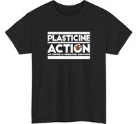 Plasticine Action T-Shirt - Anti AI Animation Tee - AI Protest Shirt - Human Rights Tee Top Black