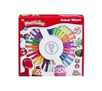 Plasticine Colour Wheel Set - 32 Sticks in 24 Bright Colours with Tools, Play Mat & Instructions - Reusable Mess-Free Modelling Clay for Creative Play, Arts & Crafts - Ideal for Kids Ages 5+