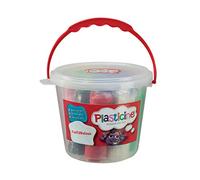 Plasticine FunTUBulous Age 3+, Original Modelling Clay, Soft and Non-Hardening, Includes 8 Bumper Sticks of Plasticine in Plastic Bucket with Carry Handle, Suitable for Ages 3+