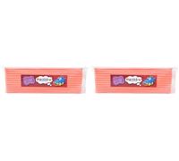 Plasticine One Colour Slab 400g - Red Neon #14, Modelling Clay for Professional Animators and Model Makers, Easy to Shape and Mould, Make Sculptures, Models and Stop-Motion Animations (Pack of 2)