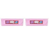 Plasticine One Colour Slab 400g - Rose, Modelling Clay for Professional Animators and Model Makers, Easy to Shape and Mould, Make Sculptures, Models and Stop-Motion Animations (Pack of 2)