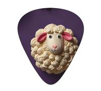 Plasticine sheep guitar pick set, 3 different thicknesses, 12 pieces for a variety of instruments
