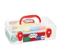 Plasticine Toolz Tool Box - Organise, Store, and Create, Includes 7 Vibrant Colours, 5 Shape Cutters, Modelling Tool and Smooth Roller, Perfect for Sculpting, Modelling, and Crafting
