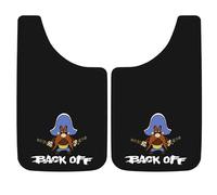 Plasticolor 000502R01 Yosemite Sam Back Off Easy Fit Mud Guard 11" - Set of 2,Multi-colored