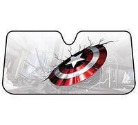 Plasticolor 003756R01 Captain America Marvel Broken Shield Accordion Bubble Sunshade