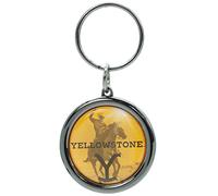 Plasticolor 004563R01 Yellowstone Logo and Y Key Chain, Chrome and Yellow, Large