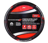 Plasticolor 006694R01 Dodge // Deluxe High Contrast Stitching Premium Steering Wheel Cover for Cars, Trucks & SUV