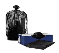Plasticplace 12-16 Gallon Trash Bags │ 1.2 Mil Equiv.│ Black Garbage Can Liners │ 24" x 33" (250 Count)