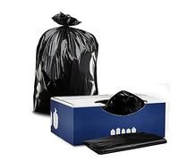 Plasticplace 32-33 Gallon Trash Bags │ 1 Mil │ Black Heavy Duty Garbage Can Liners │ 33" x 39" (100 Count)