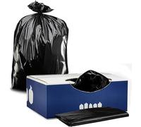 Plasticplace 33 Gallon Trash Bags │ 1.5 Mil Equiv.│ Black Garbage Can Liners │ 33" x 39" (100 Count)