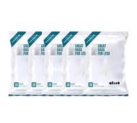 Plasticplace Custom Fit Rubbish Bags, Compatible with Simplehuman Code J Packs, 10-10.5 Gallon White Drawstring Trash Liners, 21" x 28" (20 Count/5 Pack)
