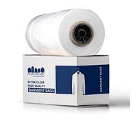 Plasticplace Garment Dry Cleaners Plastic Pants Bag, 21” x 7” x 30”