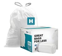 Plasticplace TRA170WHLV White Drawstring Lavender and Soft Vanilla Scented Rubbish Bin Liners, Code H Compatible (200 Count), 8-9 Gallon 30-35 Liter, 18.5" x 28"