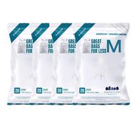 Plasticplace Trash Bags Compatible for Code M Packs │White Drawstring Garbage Liners 12 Gallon / 45 Liter │ 21.5" x 30.75" (20 Count/5 Pack)