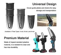 Plastics Chainsaw BAR Cover Durable Guide Plate Protector for Electric Saw Black 6 INCH Suitable for Chainsaw BAR
