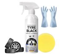 Plastics & Rubber Tyre Shine & Protector Spray, Powerful Tyre Cleaner Spray, Trim Plastic Restorer for Car, Wheel Cleaner Car Detailing Kit for Tire Coating Dressing (1 pc)