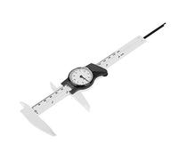 plasticsurement,0-150mm Plastic Dial Vernier Caliper Ruler Gauge Roofessional Measure Tool (White)