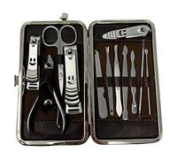 PLASTIFIC 12 in 1 Nail Clippers Set Stainless Steel Nail Clipper, Manicure Pedicure Kit, Podiatry Instruments, Lock Safety Case Grooming Kit Travel Personal Care for Women/Men