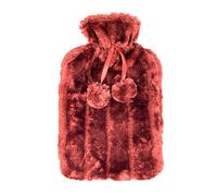 plastific 2L Hot Water Bottle with Luxury Cosy Fur Provides Warmth and Pain Relief, Standard for Hand Feet Warmer, Neck Shoulder Relief (Hot Rose Red Cover), 1.0 count