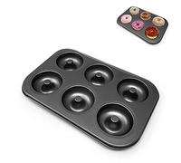plastific 6 Cup Muffin Cake Pan Baking Tray Cupcake Deep Tin Fairy Steel Bakeware - Bakeware Pan Tray Mould Non Stick Coating (6 Cup Metal Donut Tray)