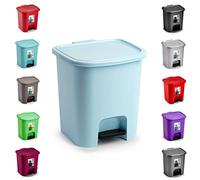 plastific 7.5L Foot Pedal Bin Dustbin Rubbish Paper Waste Kitchen Office Plastic Bins (Sky Blue, 7.5L)