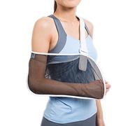 plastific Arm Sling Injury Forearm Shoulder Wrist Support Wrap Strap, Adjustable Shoulder Immobilizer Wrist Elbow Support Brace for Broken and Fractured Bones (1 x Black Arm Sling)