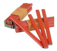 plastific Carpenters Pencils Joiner Black Lead Woodwork Builders Diy Toolbox Marking Drawing Pencil, Red Surface Construction Professional Purposes (10 X Pencils)