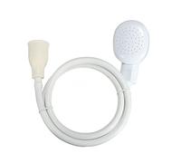 Plastific Dog Shower Sprayer Pet Dog Cat Shower Head, Hair Wash & Full Body Shower Sprayer Attachment, for Fast and Easy Home Dog Cleaning Pet Shower Sprayer (125cm - White Oval Shaped)