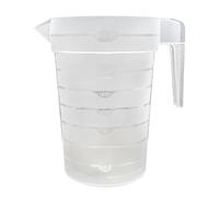 PLASTIFIC Food Grade Jug - Perfect for Stock Gravy - Microwave Safe - Kitchen Homebrew Liquids - Microwave Safe Pitcher (Transparent - Without Lid, 2L)