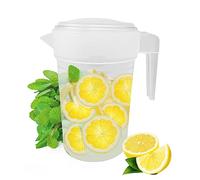PLASTIFIC Food Grade Jug - Perfect for Stock Gravy - Microwave Safe - Kitchen Homebrew Liquids - Microwave Safe Pitcher (Clear, 2L)