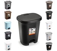 plastific Foot Pedal Bin Dustbin Rubbish Paper Waste Kitchen Office Plastic Bins (Black, 18L)