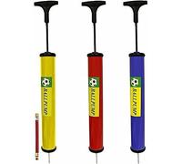 plastific Inflator Ball Pump with 1PC Needle, 1PC Valve Adapter, 1PC Air Hose, for Football Basketball Volleyball Rugby Balloons, Inflatables, Bicycle and Bike (Random Color)