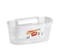 plastific Kitchen Over Cabinet Drawer Door Basket Hanging Attach a Trash Waste Bin Box Heavy-duty Rubbish Bin for Kitchen Cabinet Bathroom Car Office Etc (Transparent)