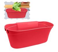 plastific Kitchen over Cabinet Drawer Door Basket Hanging Attach a Trash Waste Bin Box Waste Bin Can Trash Barrel Storage Container (Fuchsia, 31 x 17.5 x 13 cm)