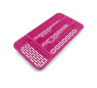 plastific Large CUTLERY TRAY Utensils Spoon Fork Holder Flatware Organiser for Kitchen Organiser Strong Plastic Drawer Sliding Tidy (33 x 17.5 x 4.3 slim, Fuchsia)