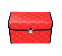 plastific Multi-Compartment Car Boot Organizer, Non-Slip Tidy Boot Bag - Essential Car Accessories, Heavy Duty Collapsible Foldable Shopping Tidy Storage Travel Box (Red - 53 * 31 * 29cm)