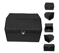 plastific Multi-Compartment Car Boot Organizer, Non-Slip Tidy Boot Bag - Essential Car Accessories, Heavy Duty Collapsible Foldable Shopping Tidy Storage Travel Box (Black - 33 x 50 x 36cm)