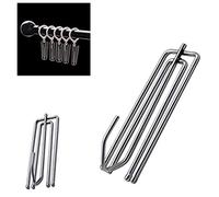 PLASTIFIC Pack of 20 Metal Curtain Hooks Pinch Pleat Header Tape Pins Heavy Duty Deep Prong Hooks Curtain Hooks for Window Door Bathroom Curtain (Silver)