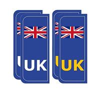 plastific Pack of 4 - GB Magnetic P Plates Sticker For Car Window Great UK Plate Travel Europe No Melting No Blow Off No Scratch Magnetic Plate Badge Oval (Blue UK Car Stickers)