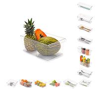 PLASTIFIC Plastic Kitchen Freezer Drawer Fridge Storage Box Rack Holder Slide Shelf Organizer (Design No 14-37 x 23 x 15cm)