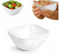 plastific Set of 2-400ml Square Small Bowls | Food Bowls for Dips, Desserts