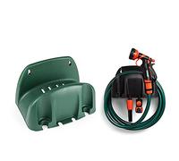 PLASTIFIC Wall Mounted Garden Hose Pipe Cable Hanger Holder Tidy Bracket Rack Fence Shed (Green)