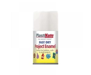 Plastikote 001020 Fast Dry Enamel Aerosol Gloss White 100Ml