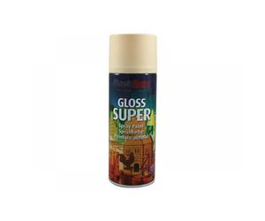 Plastikote 011112 Gloss Super Spray Antique White 400Ml